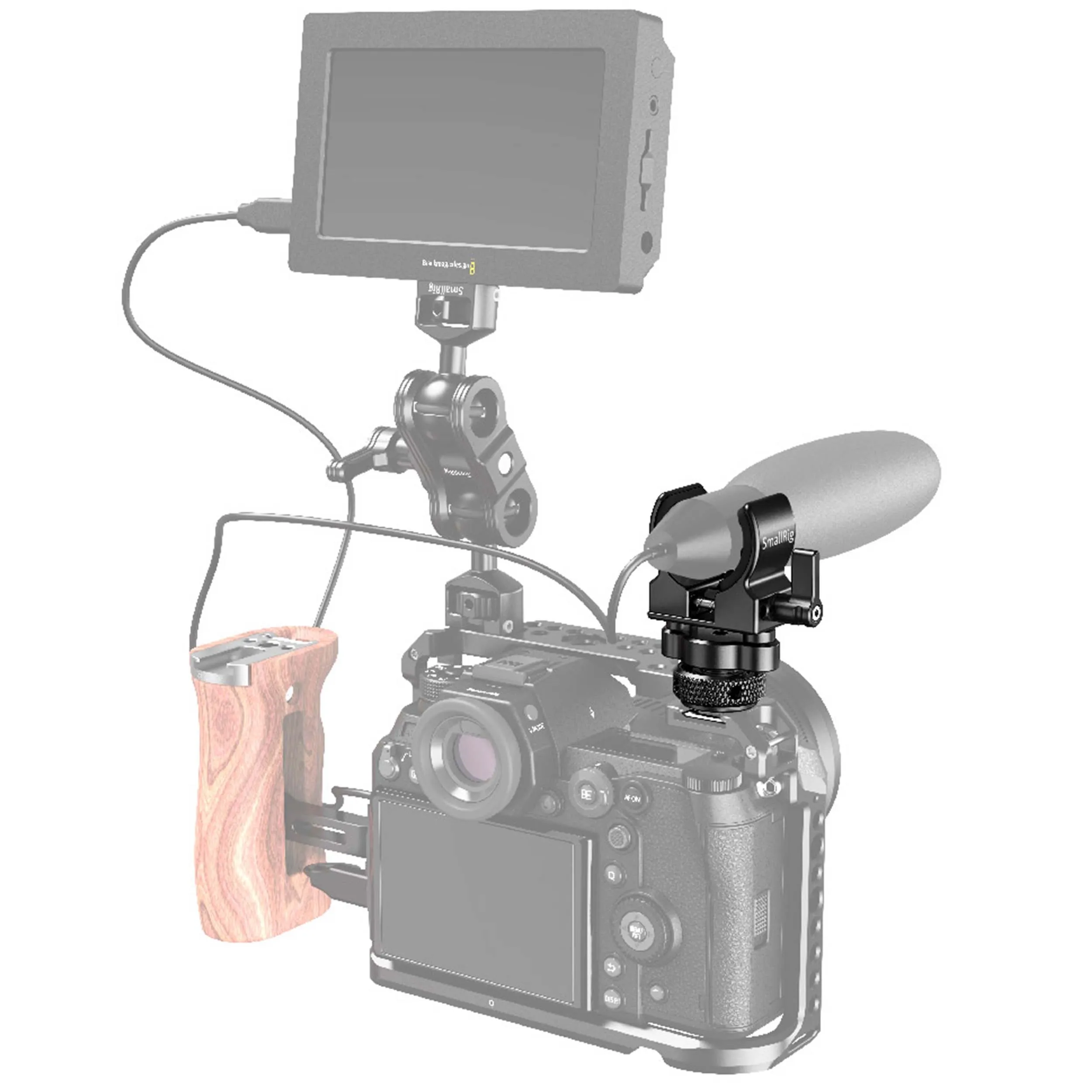 תופסן מיקרופון למצלמה עם מחבר נעל קרה SmallRig BSM2352
