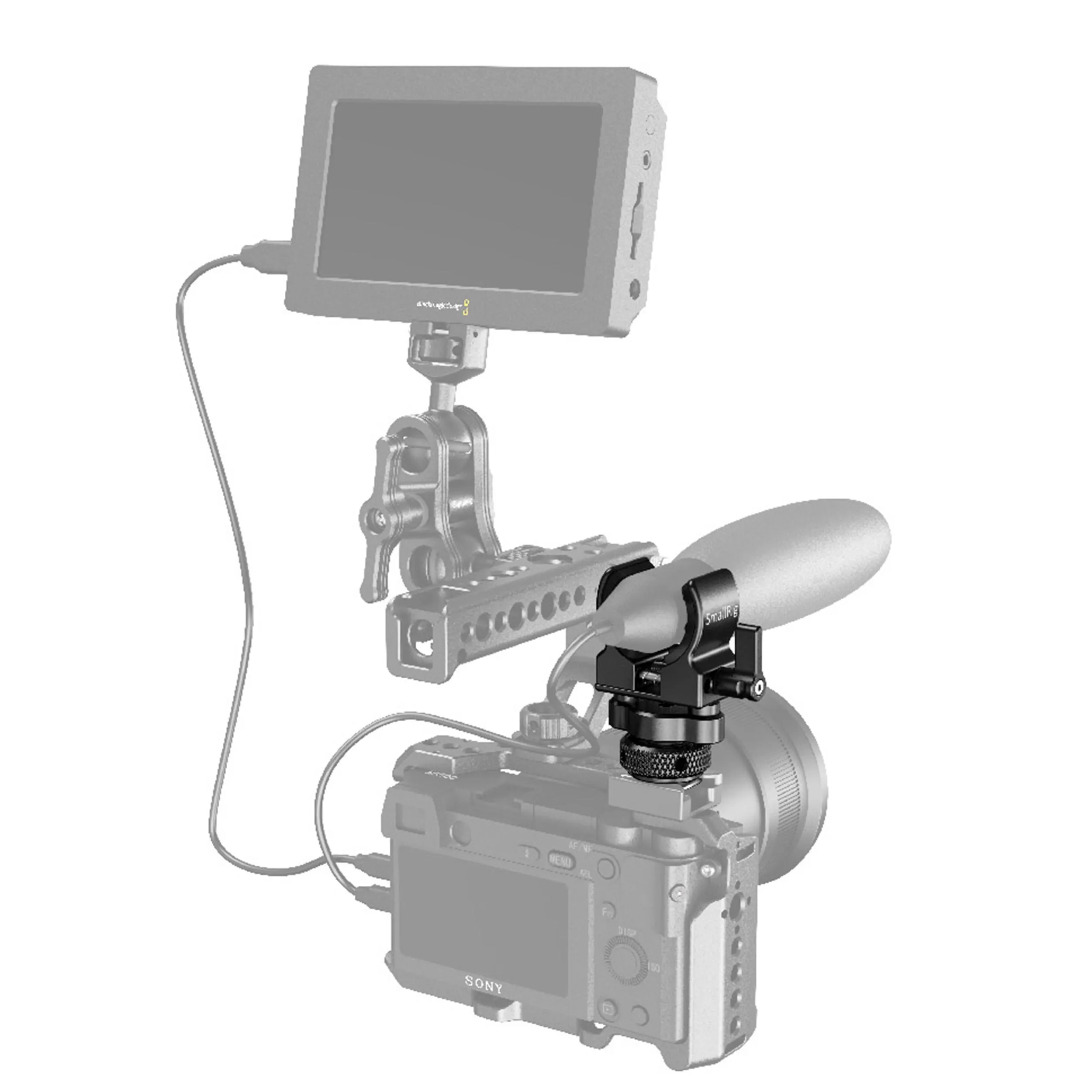 תופסן מיקרופון למצלמה עם מחבר נעל קרה SmallRig BSM2352