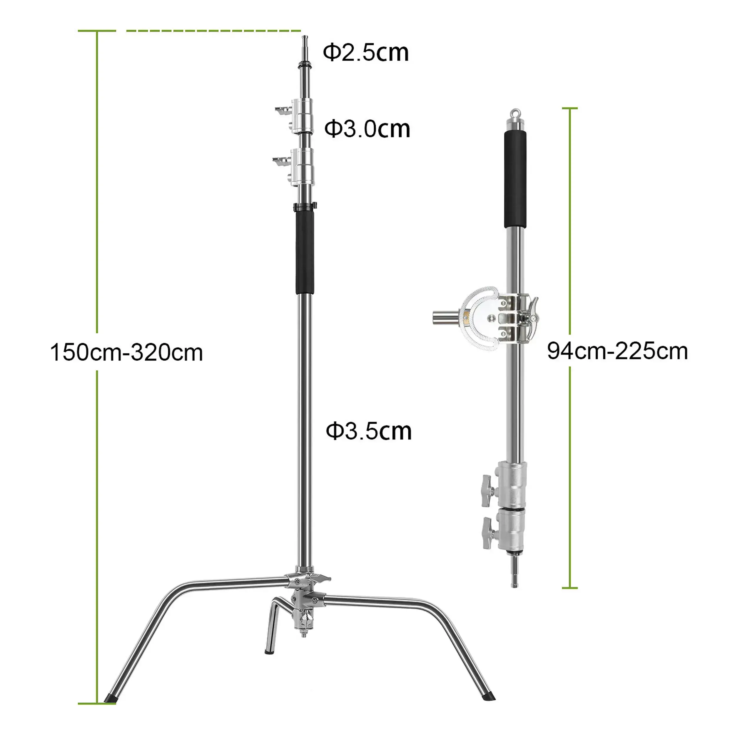 חצובת C-Stand עם זרוע BOOM דגם GVM C360