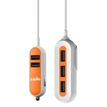 כבל 1.5 מטר לרכב עם 5 יציאות USB