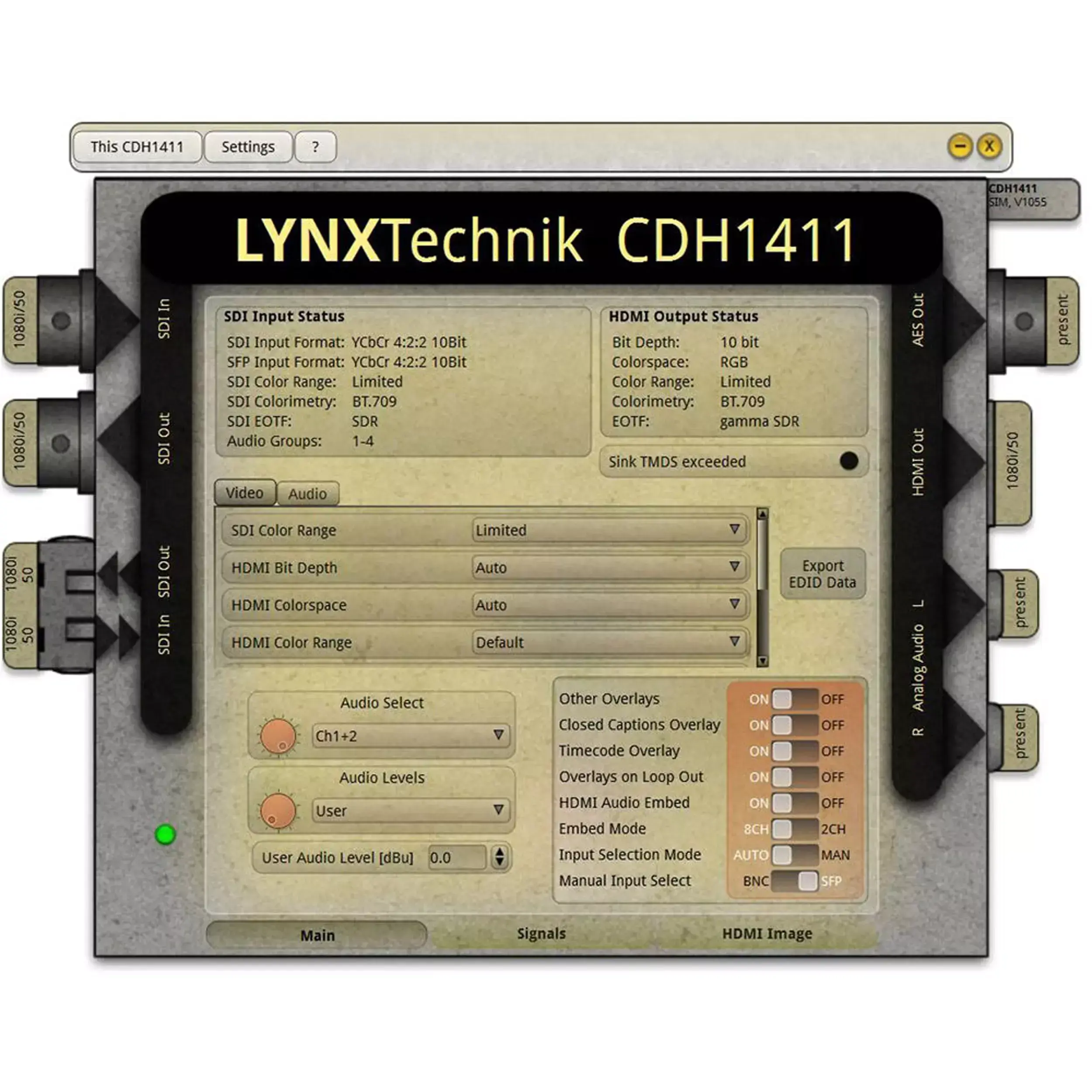 LYNX CDH 1411 12G SDI to HDMI Converter
