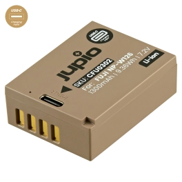 סוללת ליתיום Jupio NP-W126S *ULTRA C* (USB-C input) 1300mAh