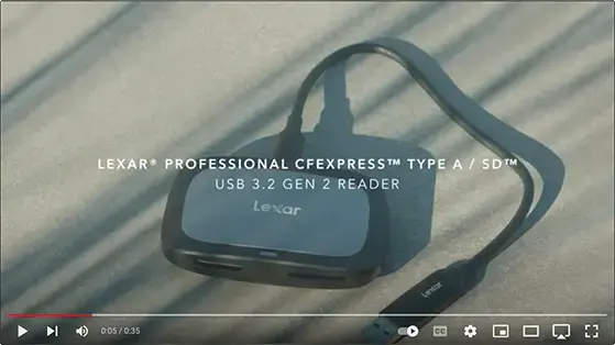 קורא כרטיסים Lexar CFexpress™ Type A / SD™ UHS-II USB 3.2