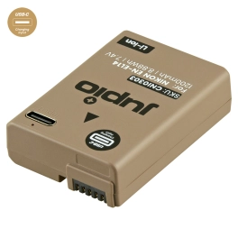 סוללת ליתיום Jupio EN-EL14A *ULTRA C* (USB-C input) 1200mAh
