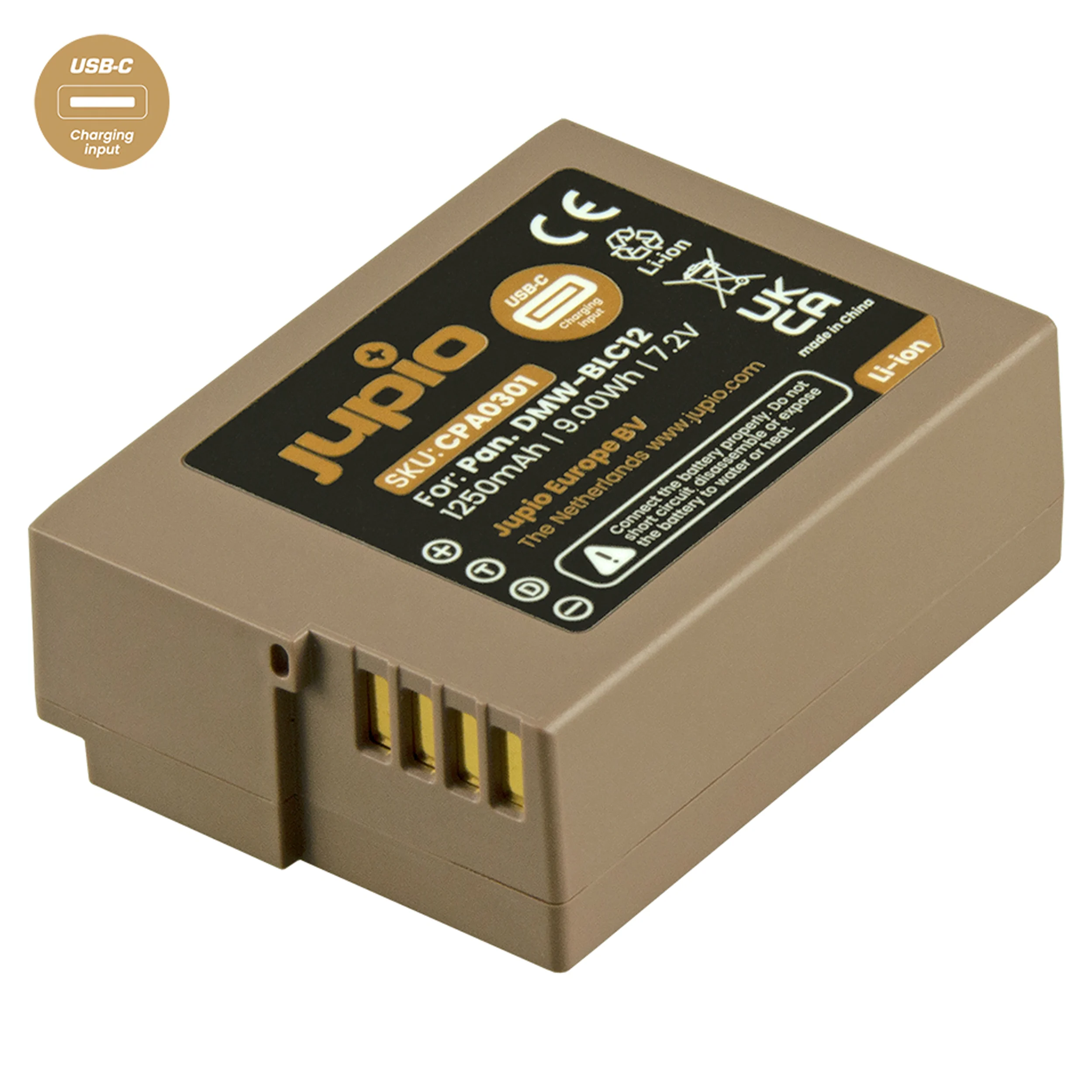 סוללת ליתיום Jupio DMW-BLC12 *ULTRA C* (USB-C input) 1250mAh