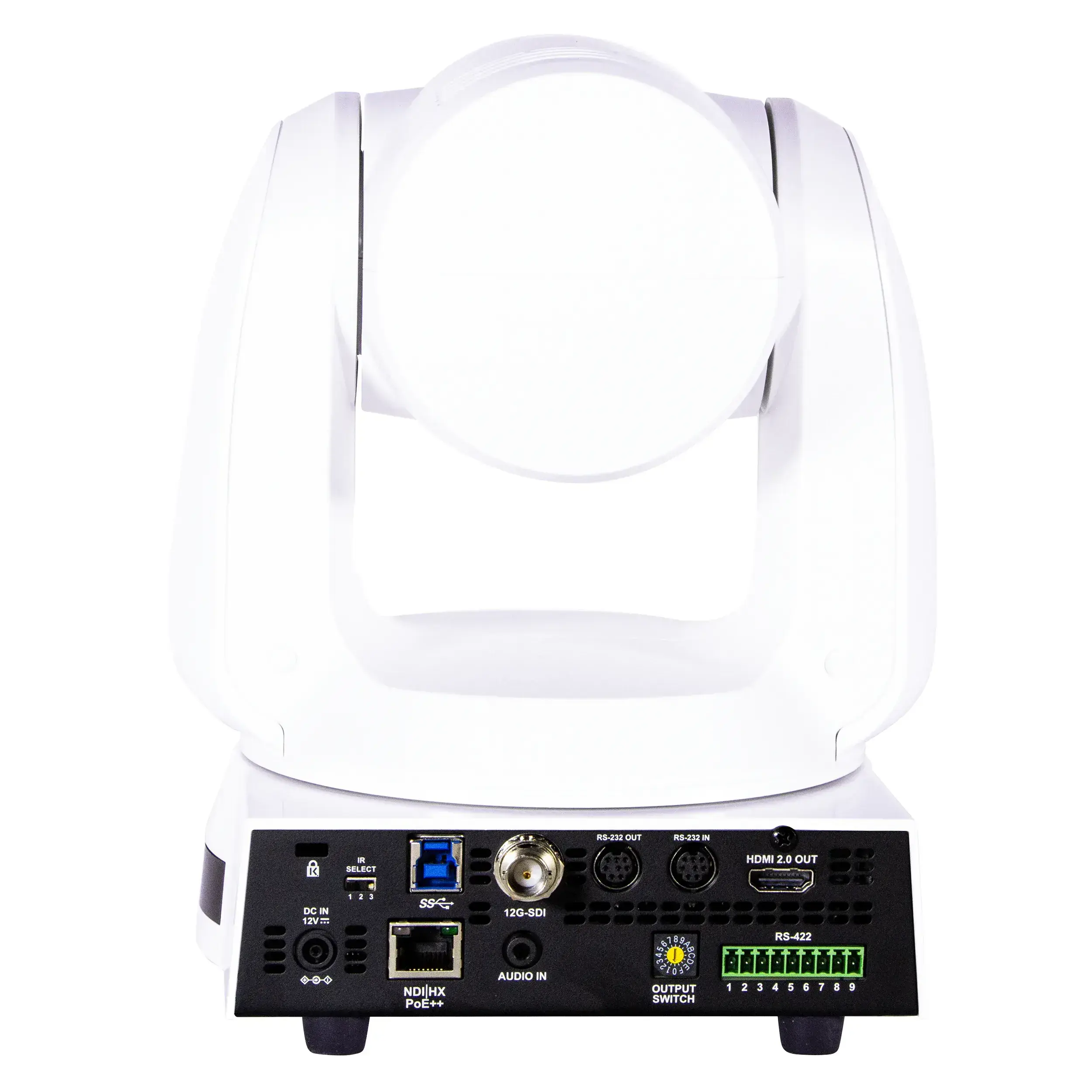מצלמת 4K PTZ לבנה זום 30X חיבורים Marshall CV730-NDI 12G-SDI/HDMI/NDI/USB