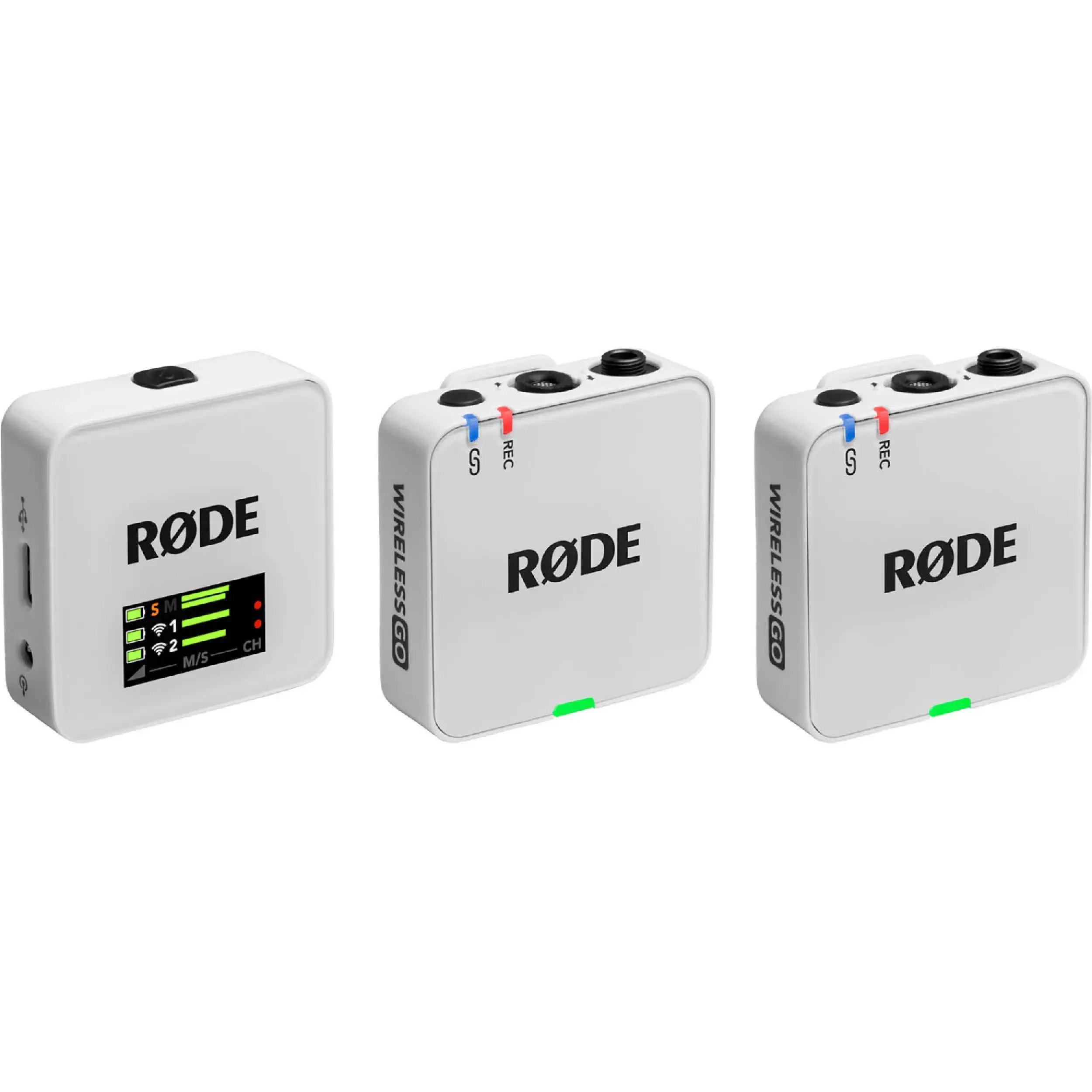 מערכת מיקרופון דש אלחוטית עם 2 משדרים Rode Wireless GO Gen 3 - צבע לבן