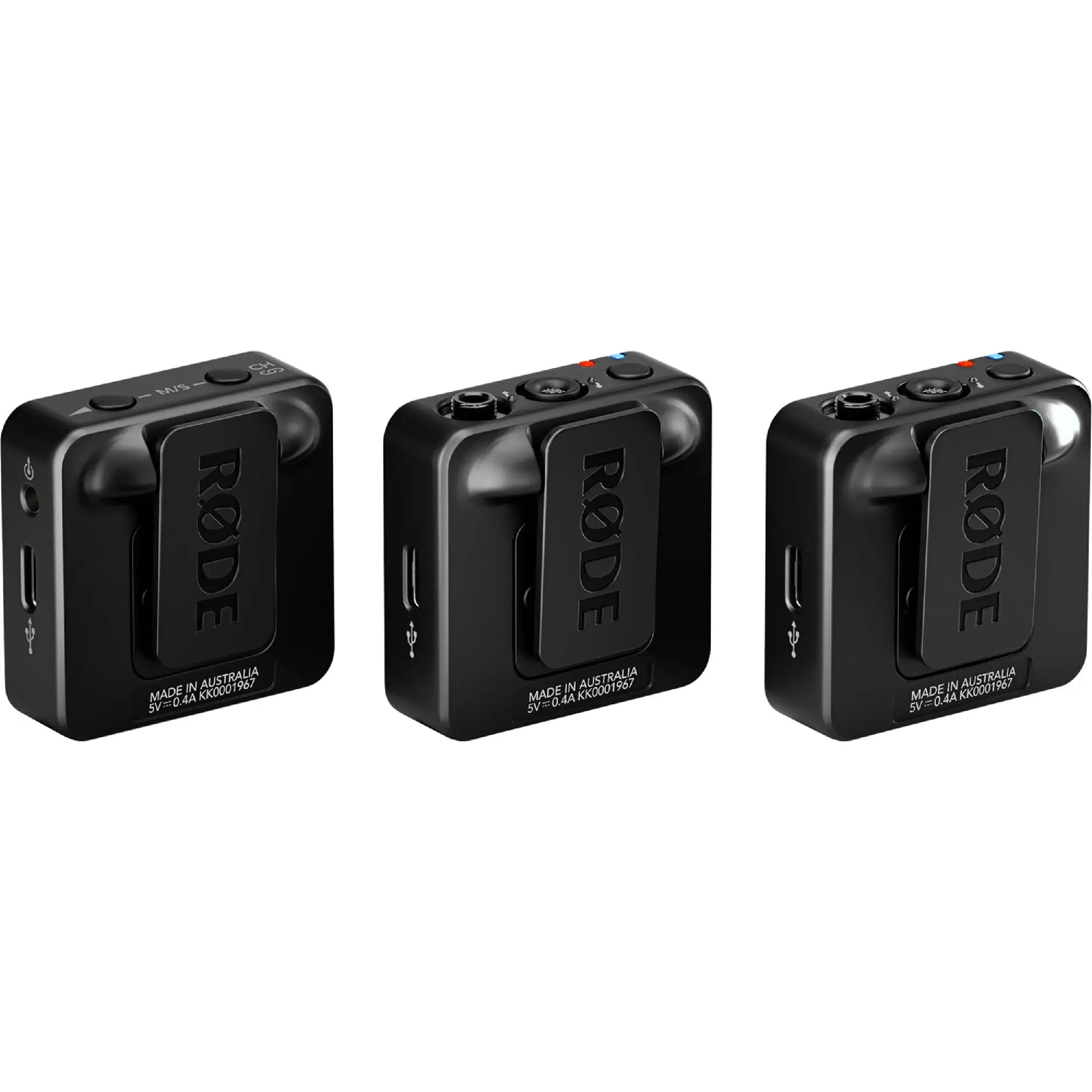 מערכת מיקרופון דש אלחוטית עם 2 משדרים Rode Wireless GO Gen 3 - צבע לבן