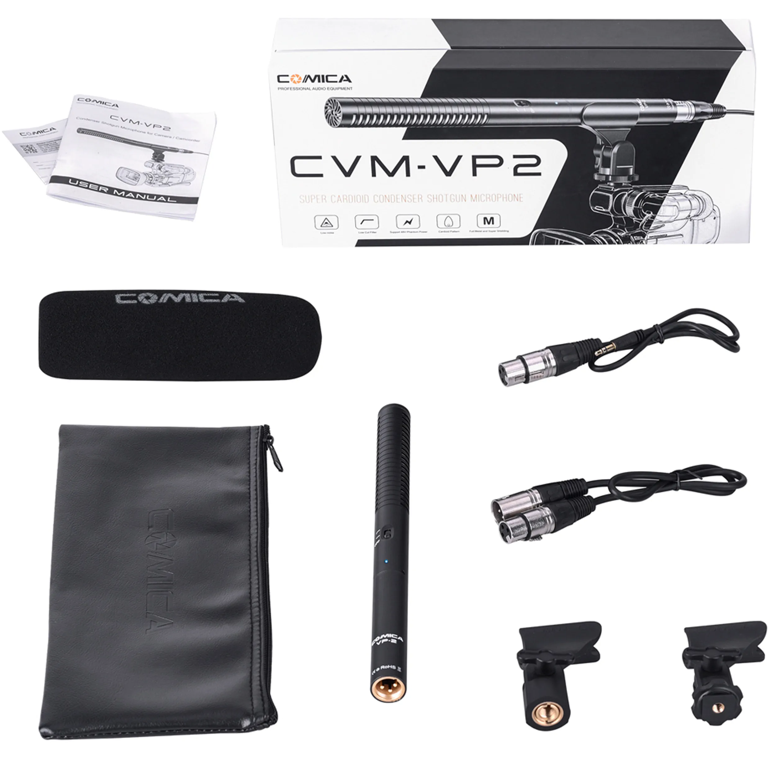 מיקרופון קונדנסר כיווני למצלמה Comica CVM-VP2