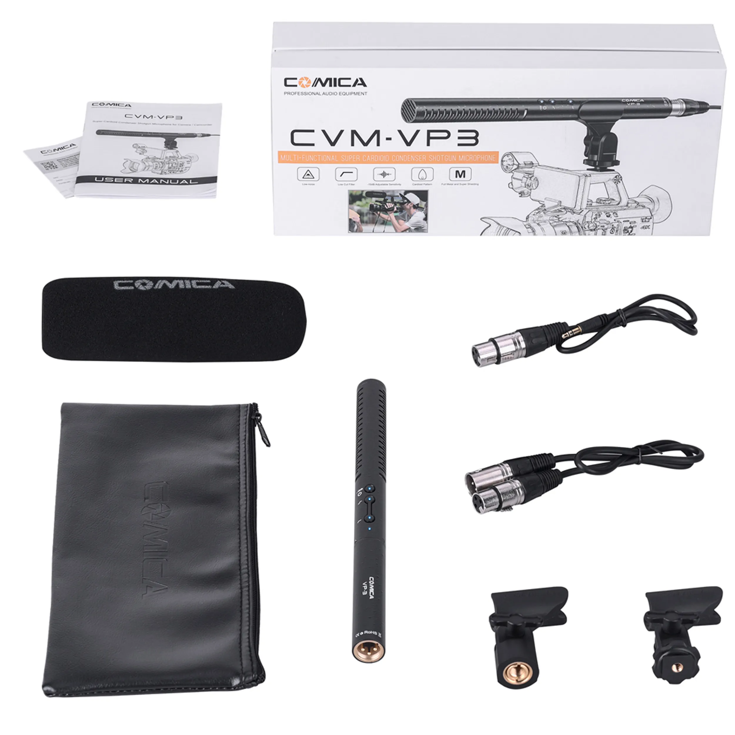 מיקרופון קונדנסר כיווני למצלמה Comica CVM-VP3