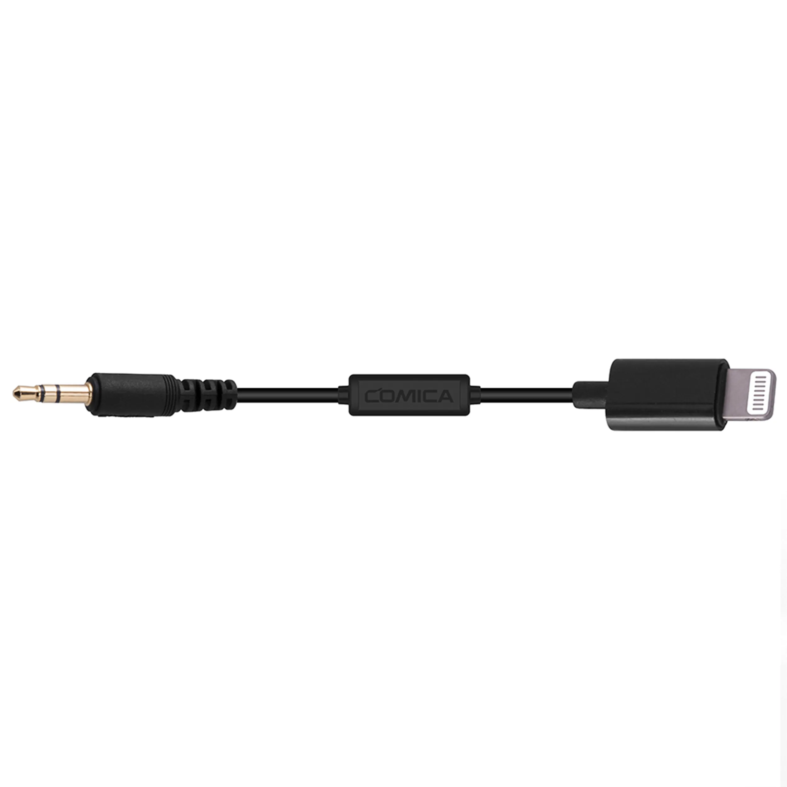 כבל מתאם 3.5mm TRS-Lightning למקלטי Comica עם הברגת נעילה