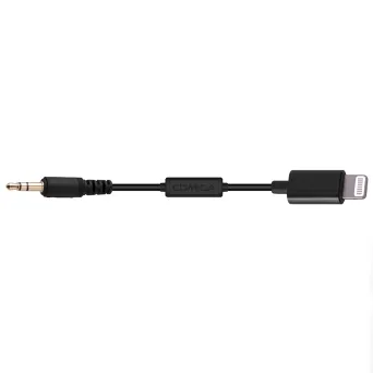 כבל מתאם 3.5mm TRS-Lightning למקלטי Comica עם הברגת נעילה