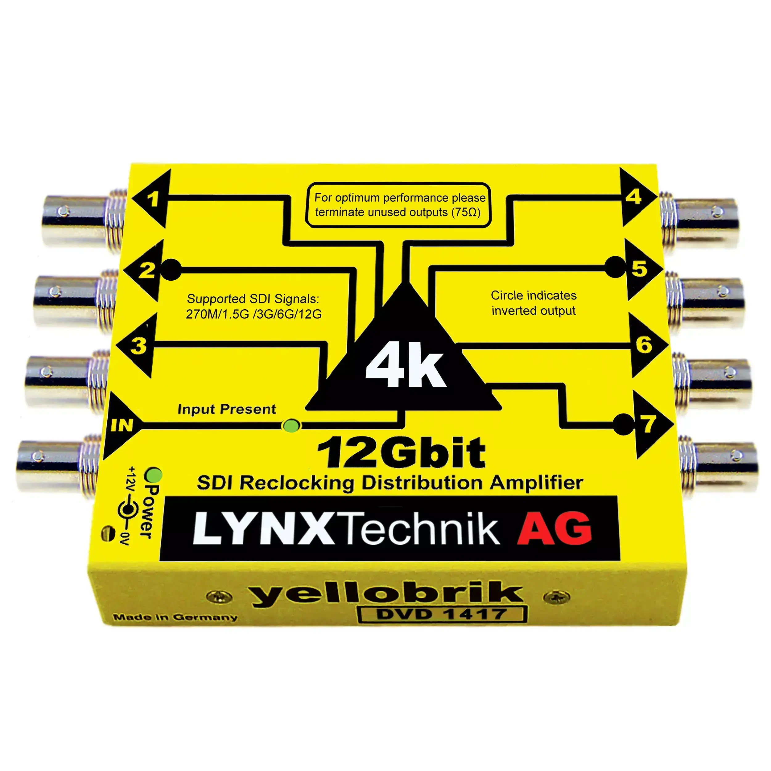 LYNX DVD 1417 12G SDI 1>7 Distribution Amplifier