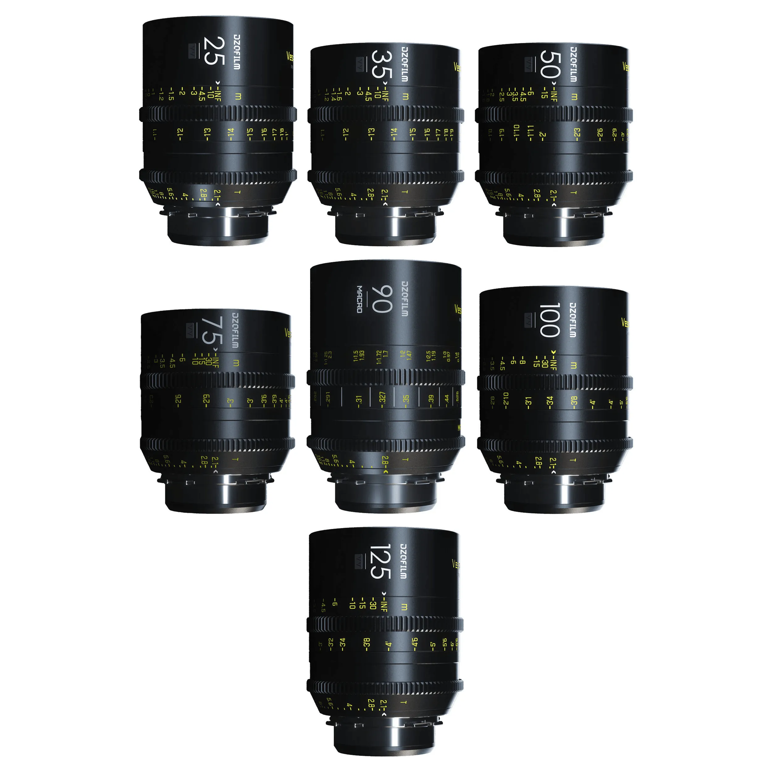 סט 7 עדשות DZOFilm Vespid- PL mount