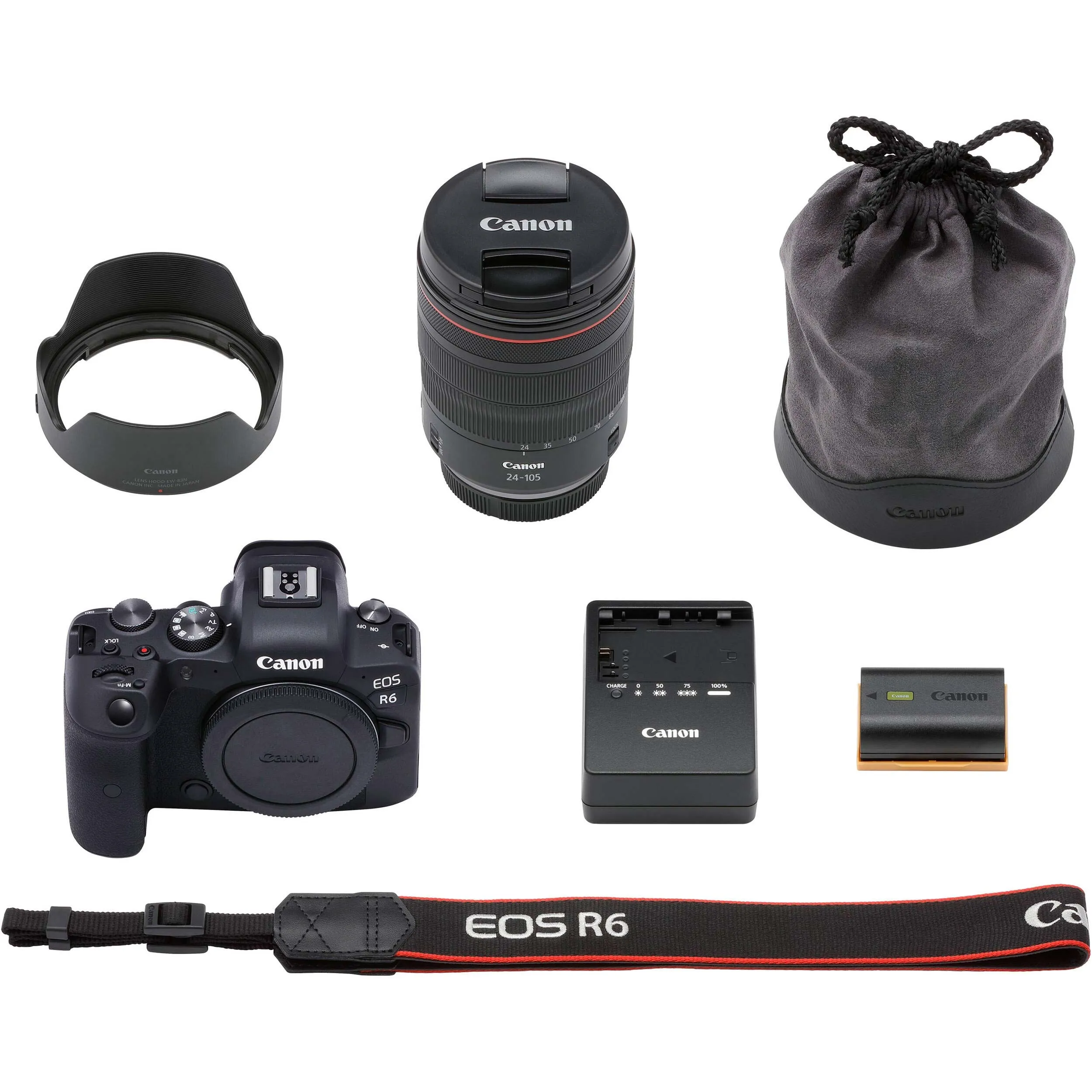 מצלמה דיגיטלית ללא מראה Canon EOS R6 ועדשה 24-105 STM
