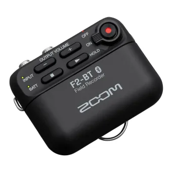 מקליט אודיו נייד Bluetooth הכולל מיקרופון דש Zoom F2-BT
