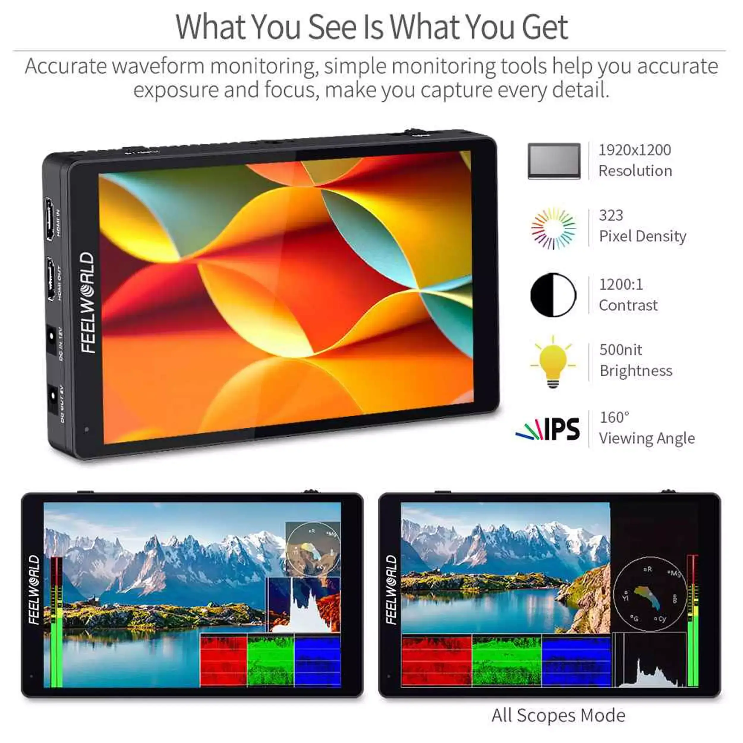 מוניטור וידאו "7 מסך מגע FeelWorld F7 Pro 4K HDMI