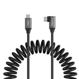 כבל USB-C מקצועי מסולסל עם מחבר זוויתי SmallRig 5730