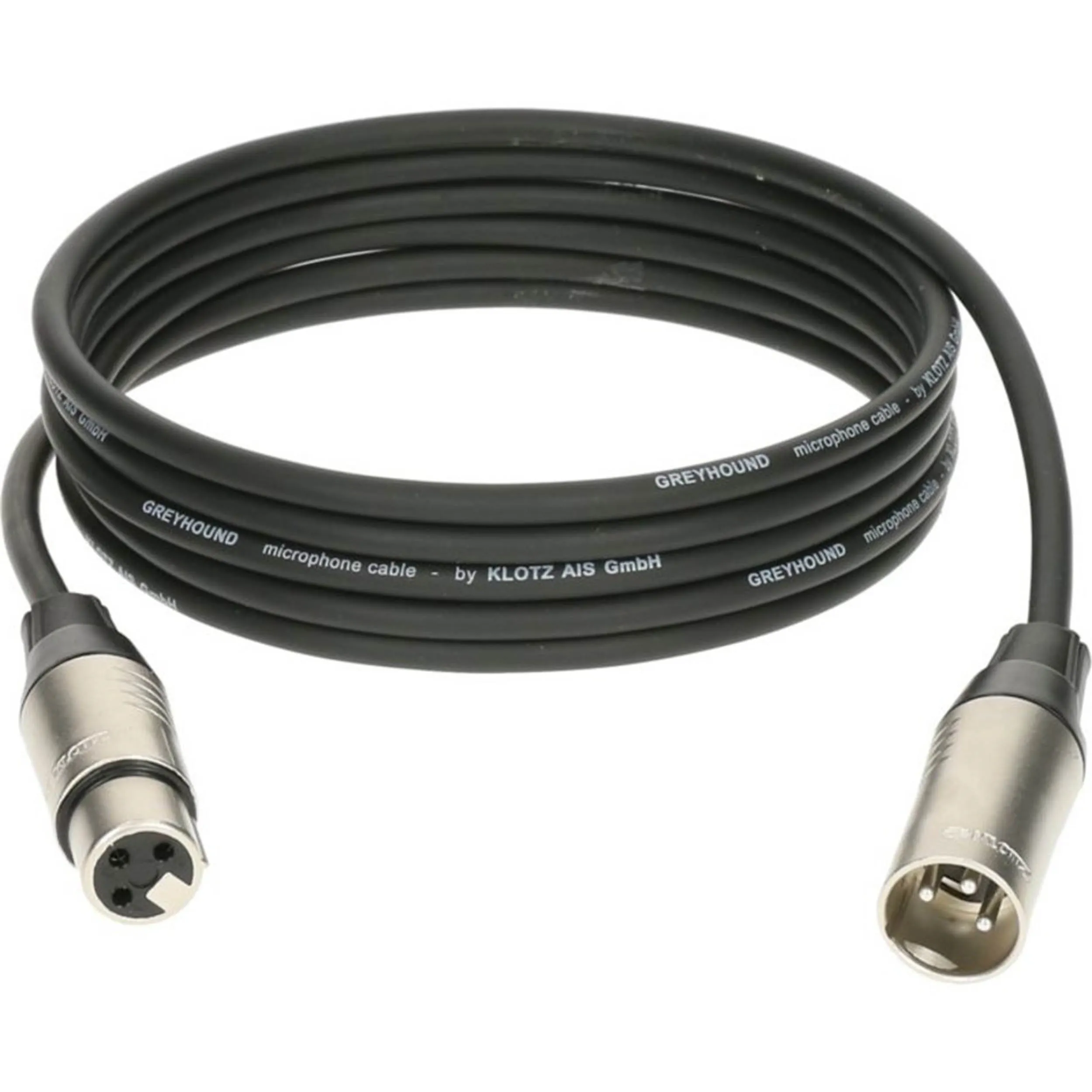 כבל מיקרופון XLR איכותי באורך 3 מטר Klotz GREYHOUND