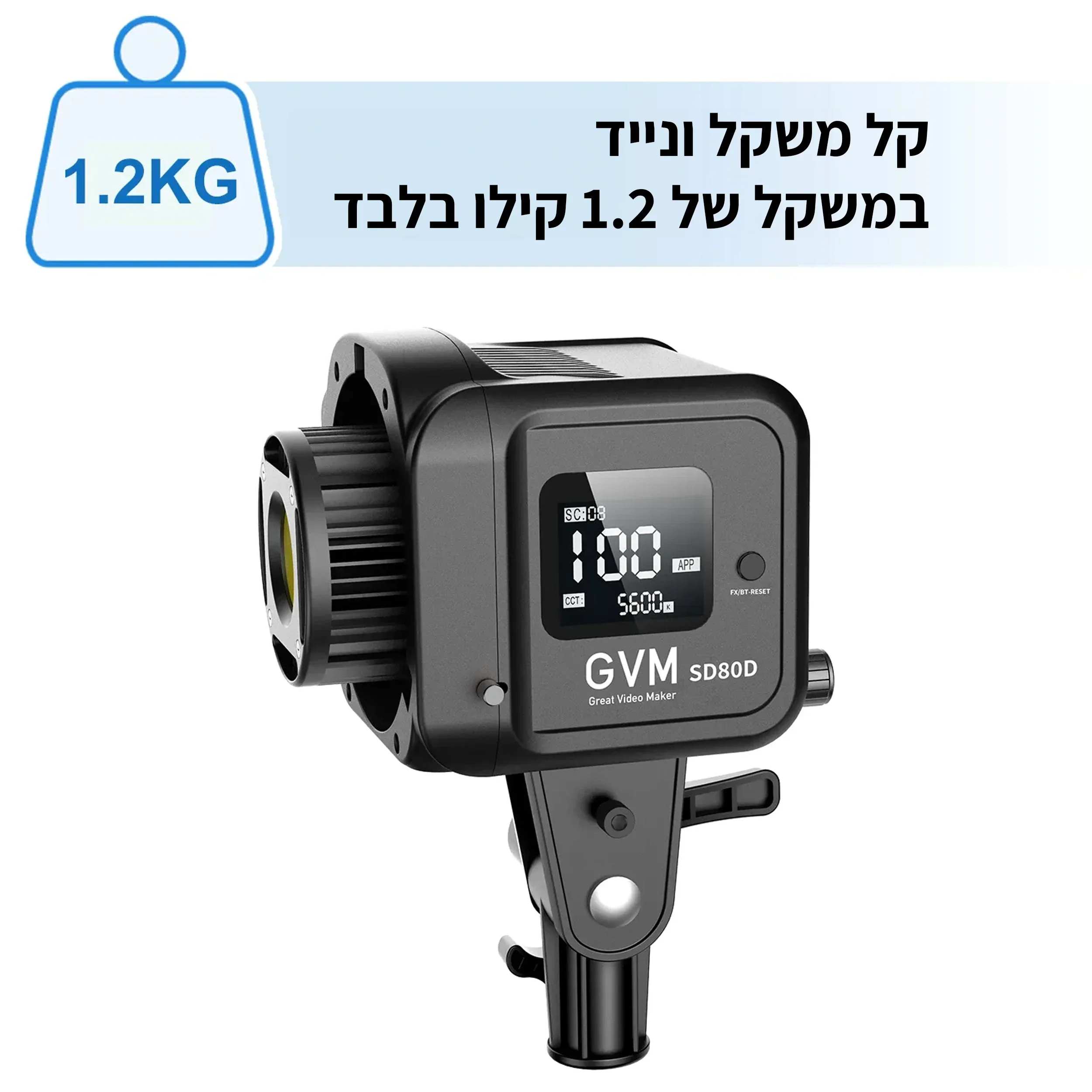פנס לד GVM-SD80D Bi-Color 80W