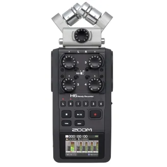מכשיר הקלטה נייד 6 ערוצים גמור שחור Zoom H6