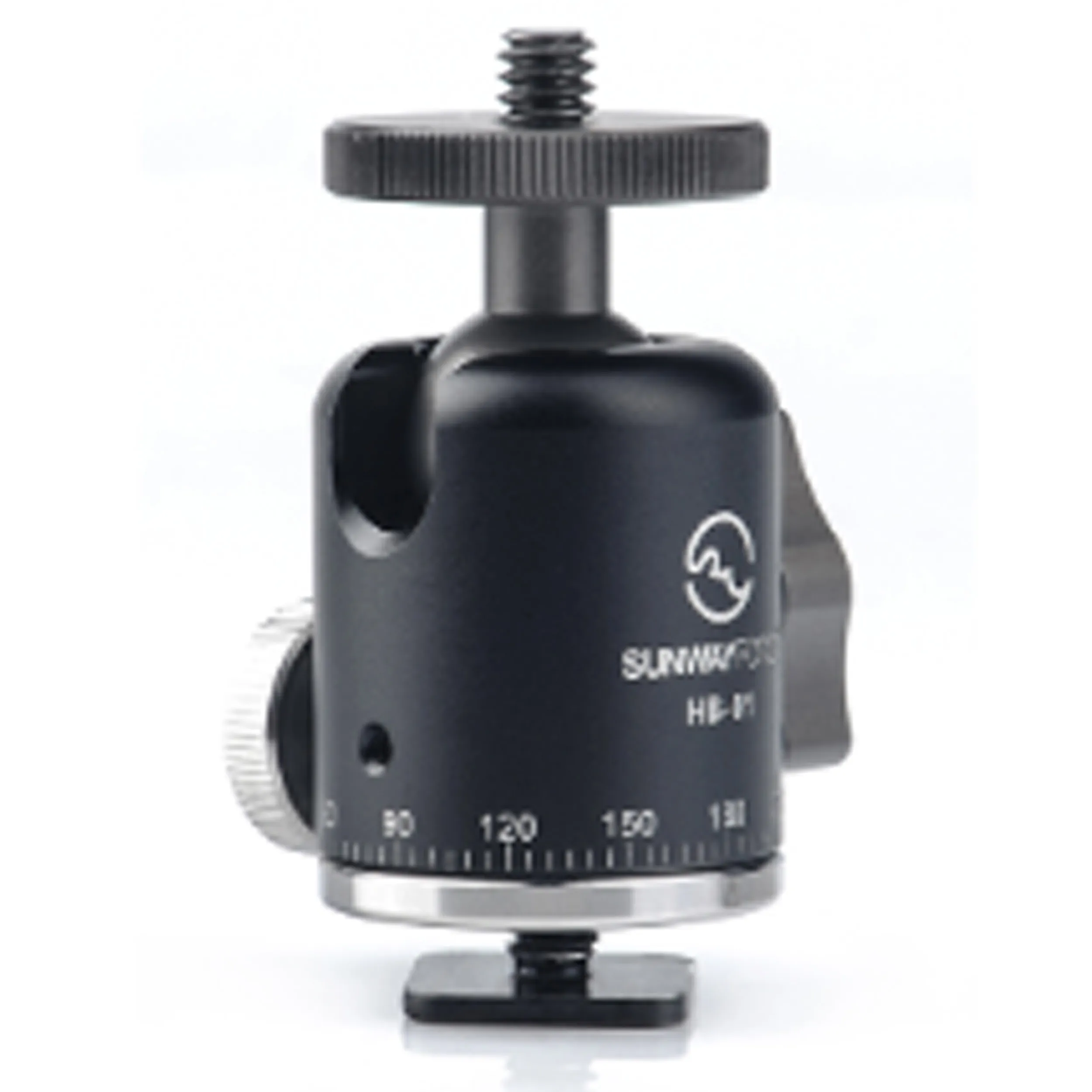 ראש כדורי מיני חיבור עם חיבור SunwayFoto HB-01 Cold Shoe