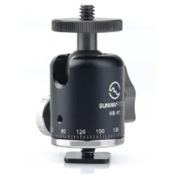 ראש כדורי מיני חיבור עם חיבור SunwayFoto HB-01 Cold Shoe