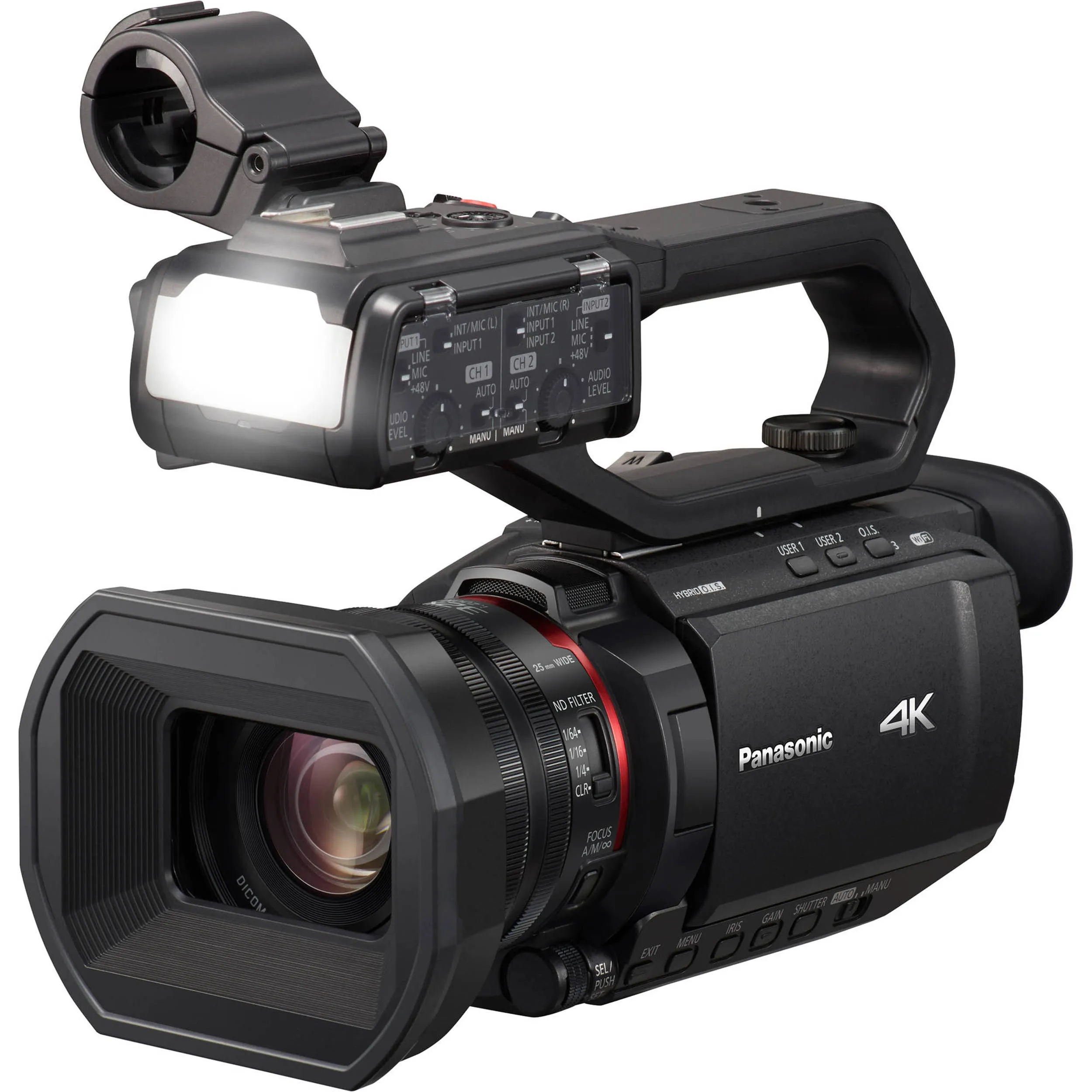מצלמת וידאו מקצועית Panasonic HC-X2000 UHD 4K 3G-SDI/HDMI