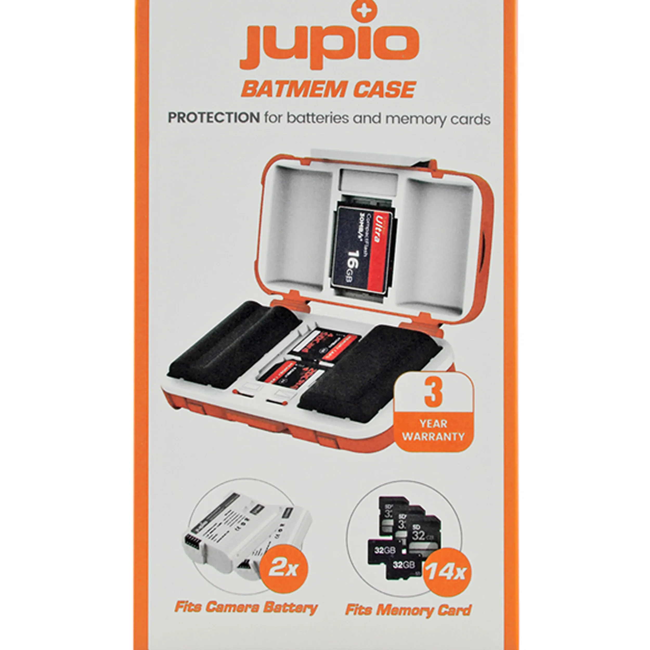 קופסת הגנה לסוללות וכרטיסי זכרון Jupio
