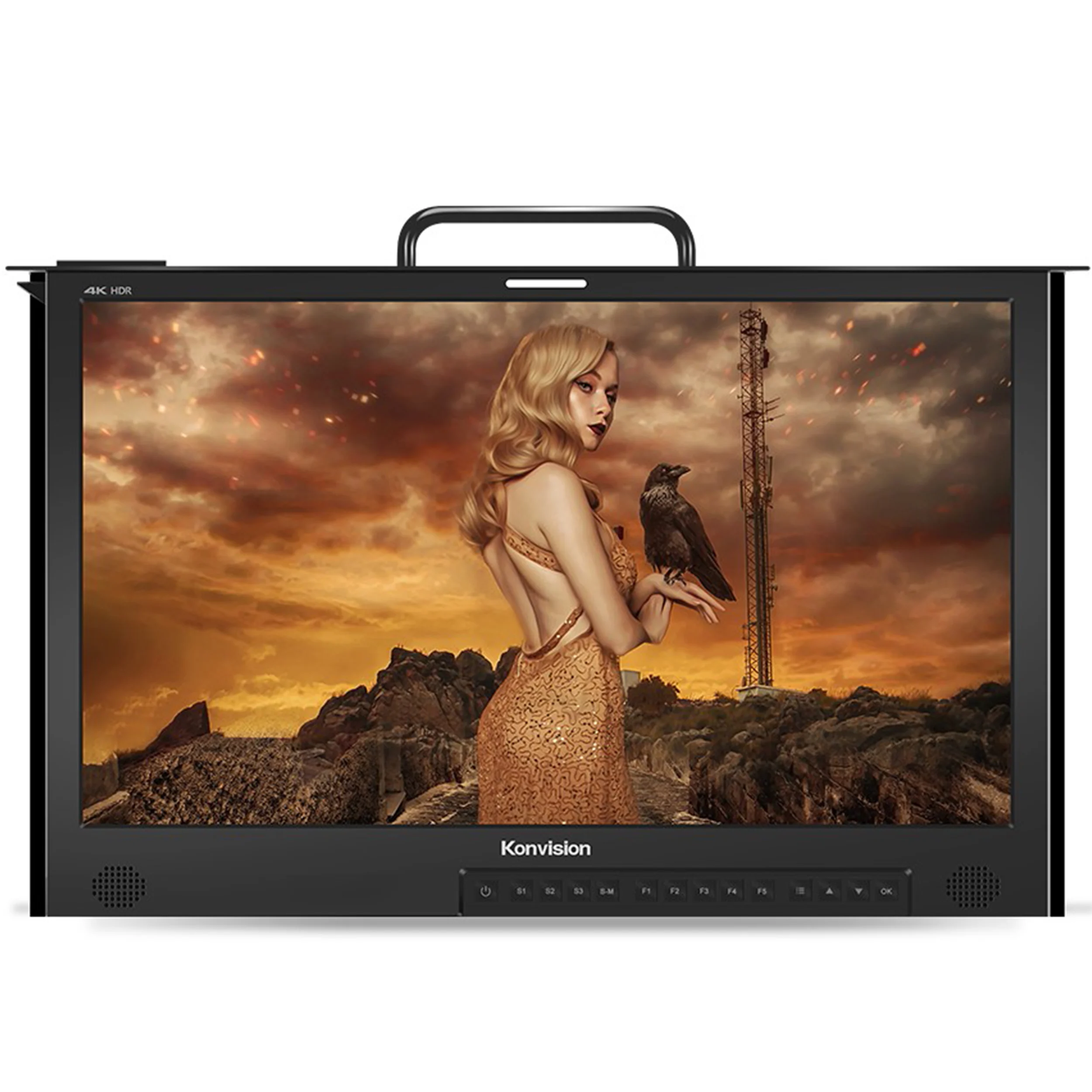 מוניטור מגירה 1RU נשלף Konvision 17.3" 4K