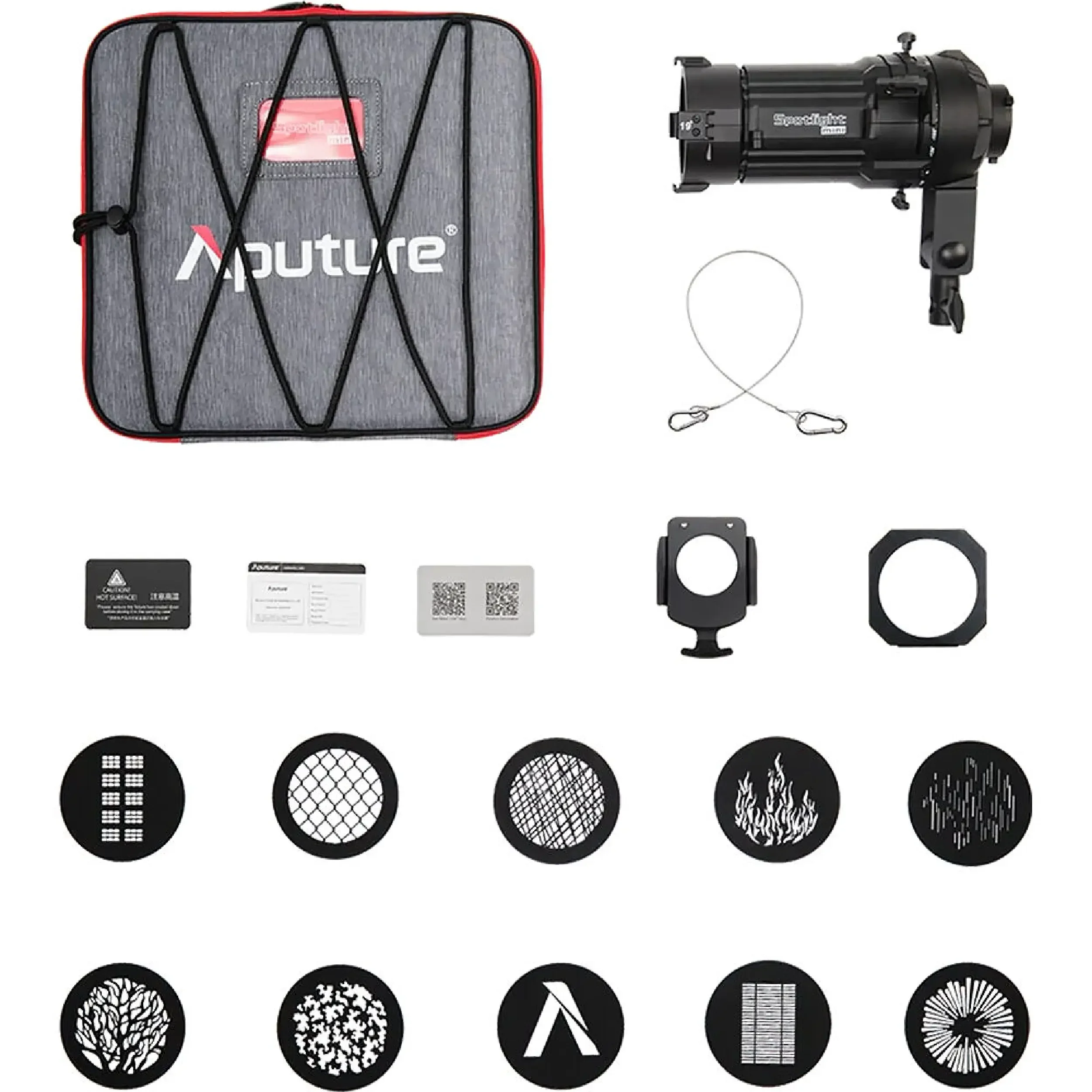 קיט מחבר תאורת ספוט 19° לפנס Aputure 80C