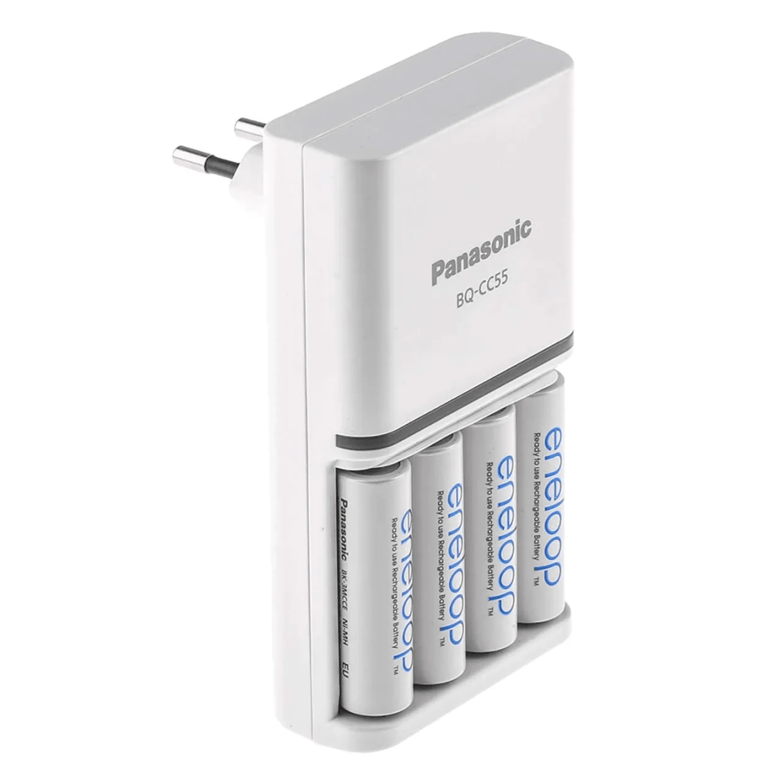 4 סוללות Eneloop 1900mAh AA + מטען מהיר מבית Panasonic