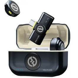 מערכת מיקרופון אלחוטית 2 משדרים  HOLLYLAND LARK M2 DUO USB-C--קופסה פתוחה מוצר חדש