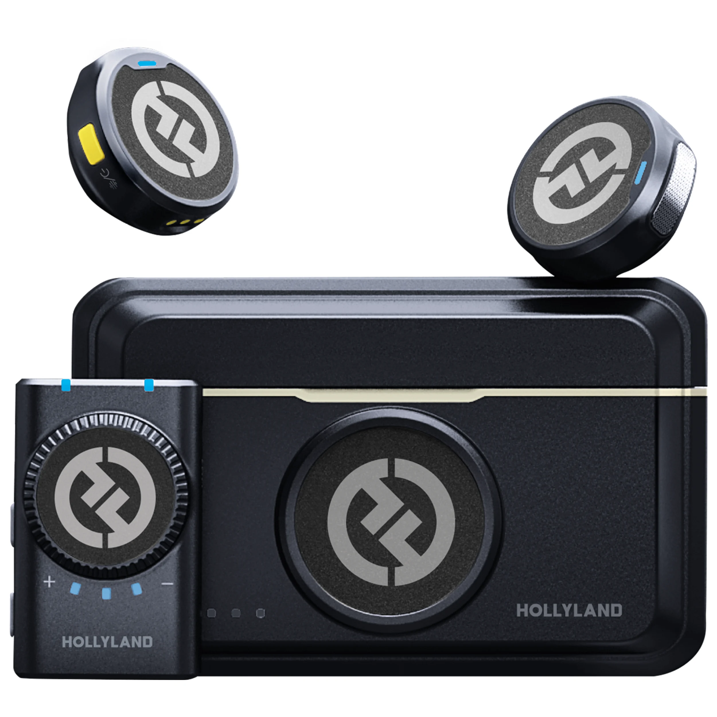 מערכת מיקרופון אלחוטית 2 משדרים HOLLYLAND LARK M2 DUO CAMERA