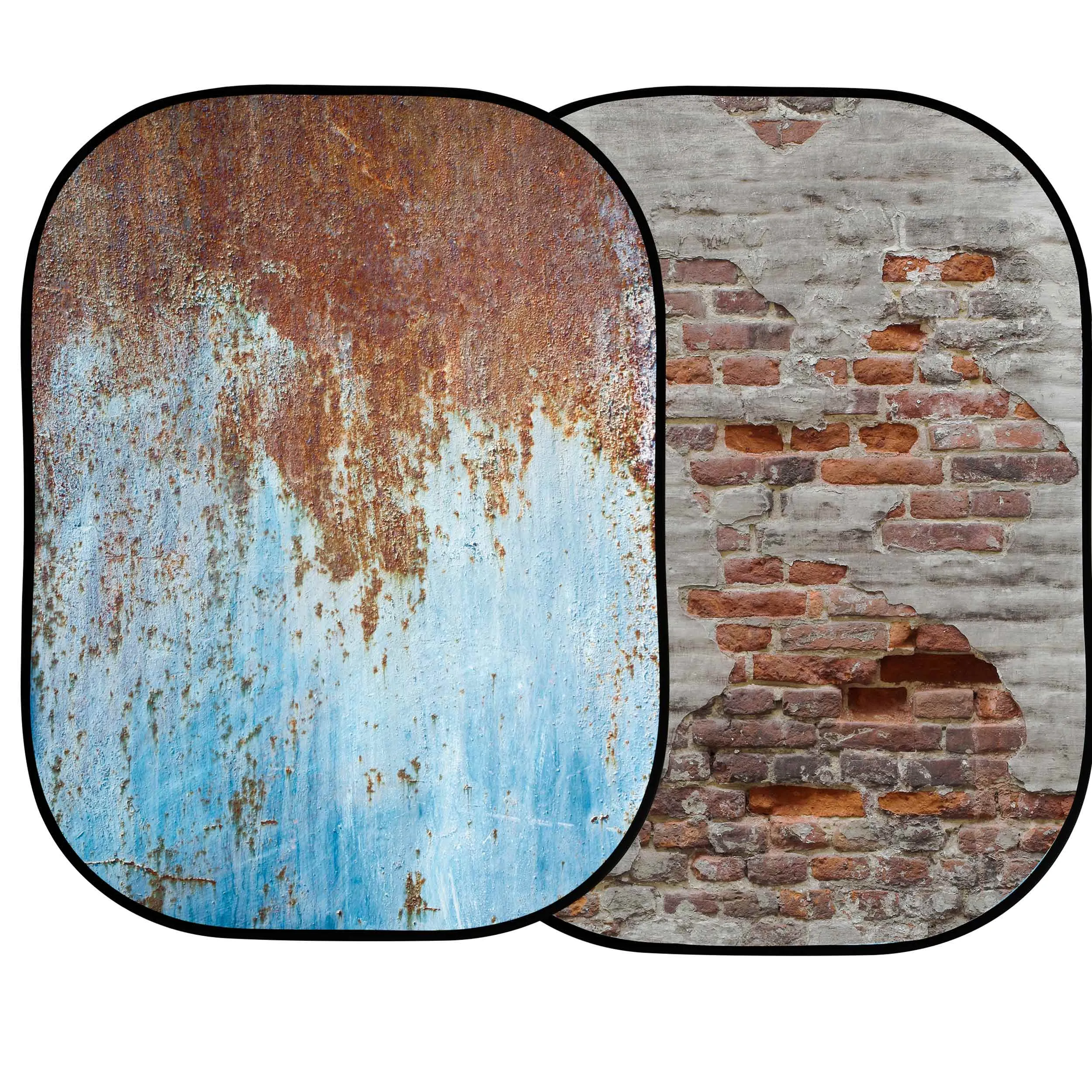 רקע דו כיווני מתקפל 1.5X2.1 מטר Lastolite Rusty Metal/Plaster
