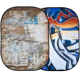רקע דו כיווני מתקפל 1.5X2.1 מטר Lastolite Distressed Paper/Grafiti
