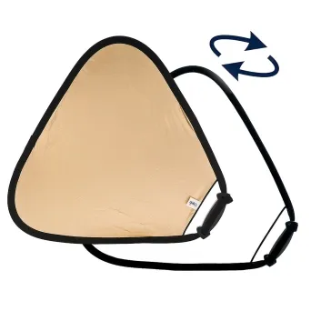 רפלקטור מתקפל 75 ס"מ זהב/לבן Lastolite Trigrip