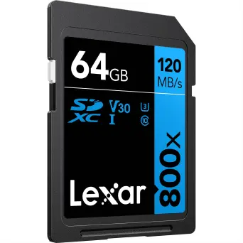 כרטיס זיכרון Lexar 64GB 800x SDXC™ UHS-I