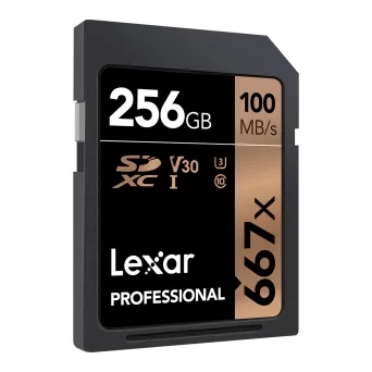 כרטיס זיכרון Lexar 256GB 667x SDHC™/SDXC™ UHS-I