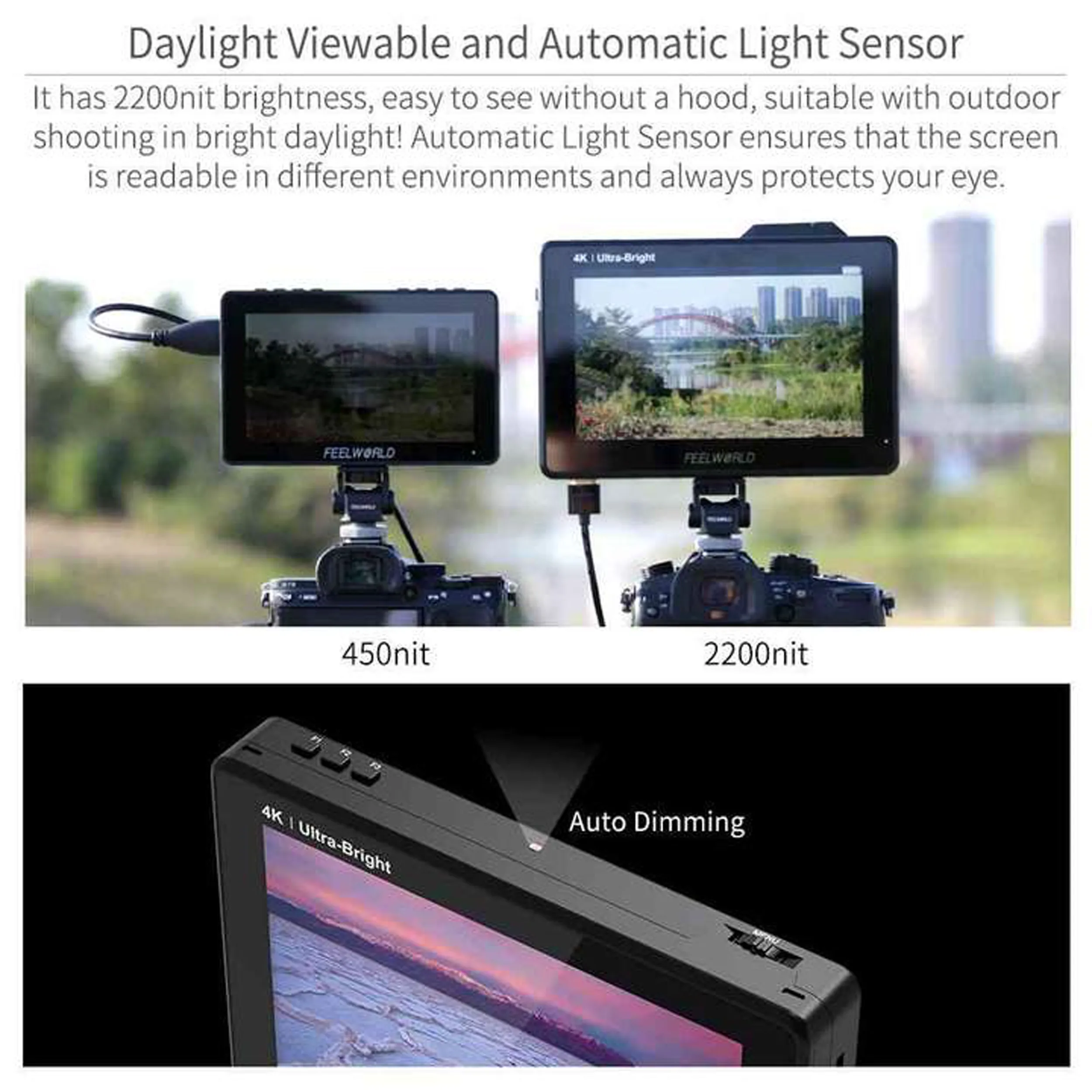 מוניטור וידאו SDI מסך מגע 7" Feelword LUT7S PRO