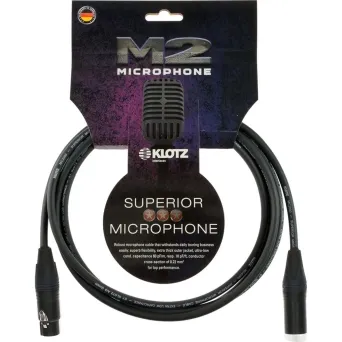 כבל XLR מקצועי מחברי Neutrik באורך 5 מטר Klotz M2