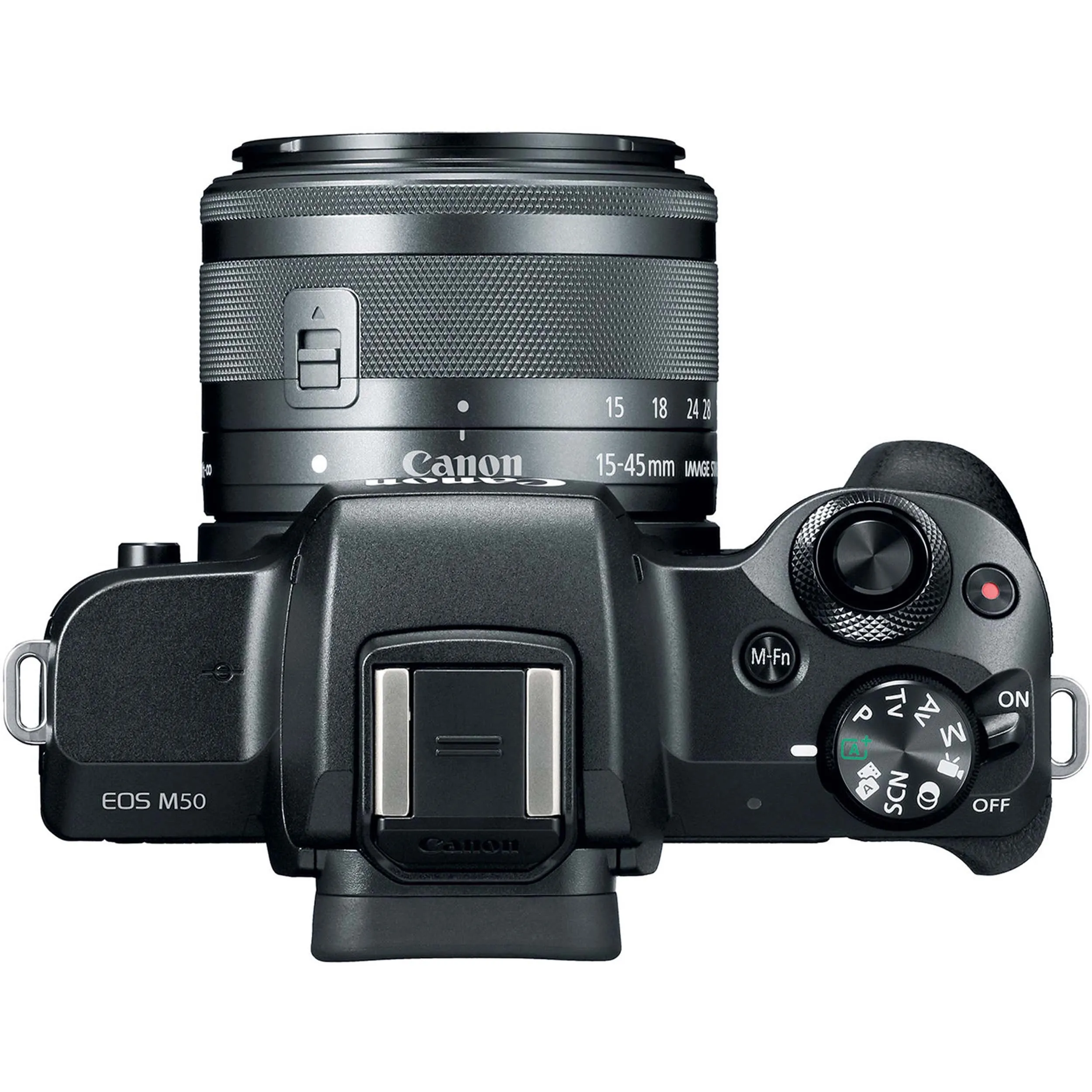 מצלמה דיגיטלית EOS M50 ועדשה 15-45 מ"מ בצבע שחור