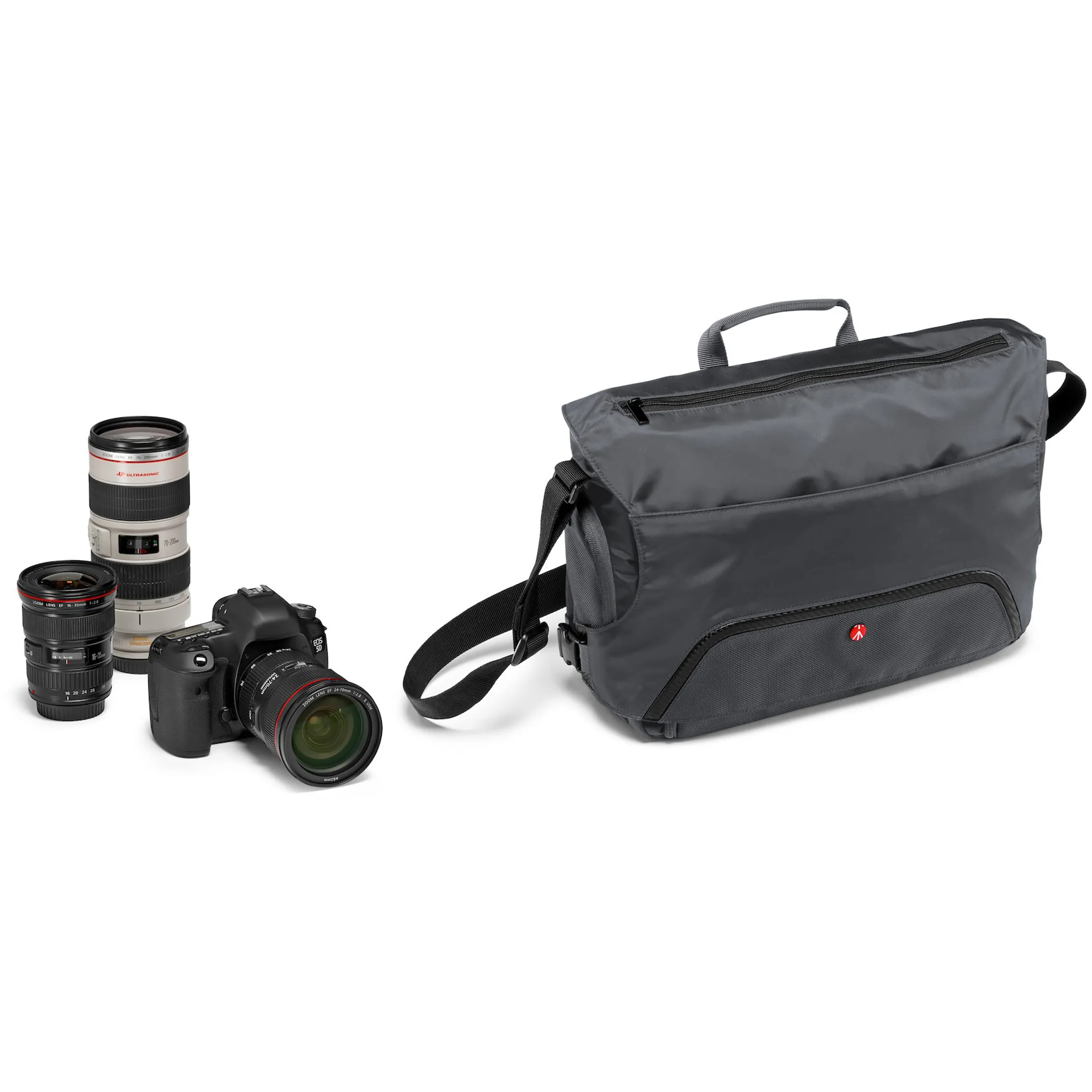 תיק מסנג'ר למצלמה Manfrotto Advanced camera messenger Befree Grey, top opening
