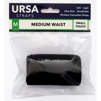 רצועת מותן בינונית, פאוץ' משדר קטן, צבע שחור URSA Straps