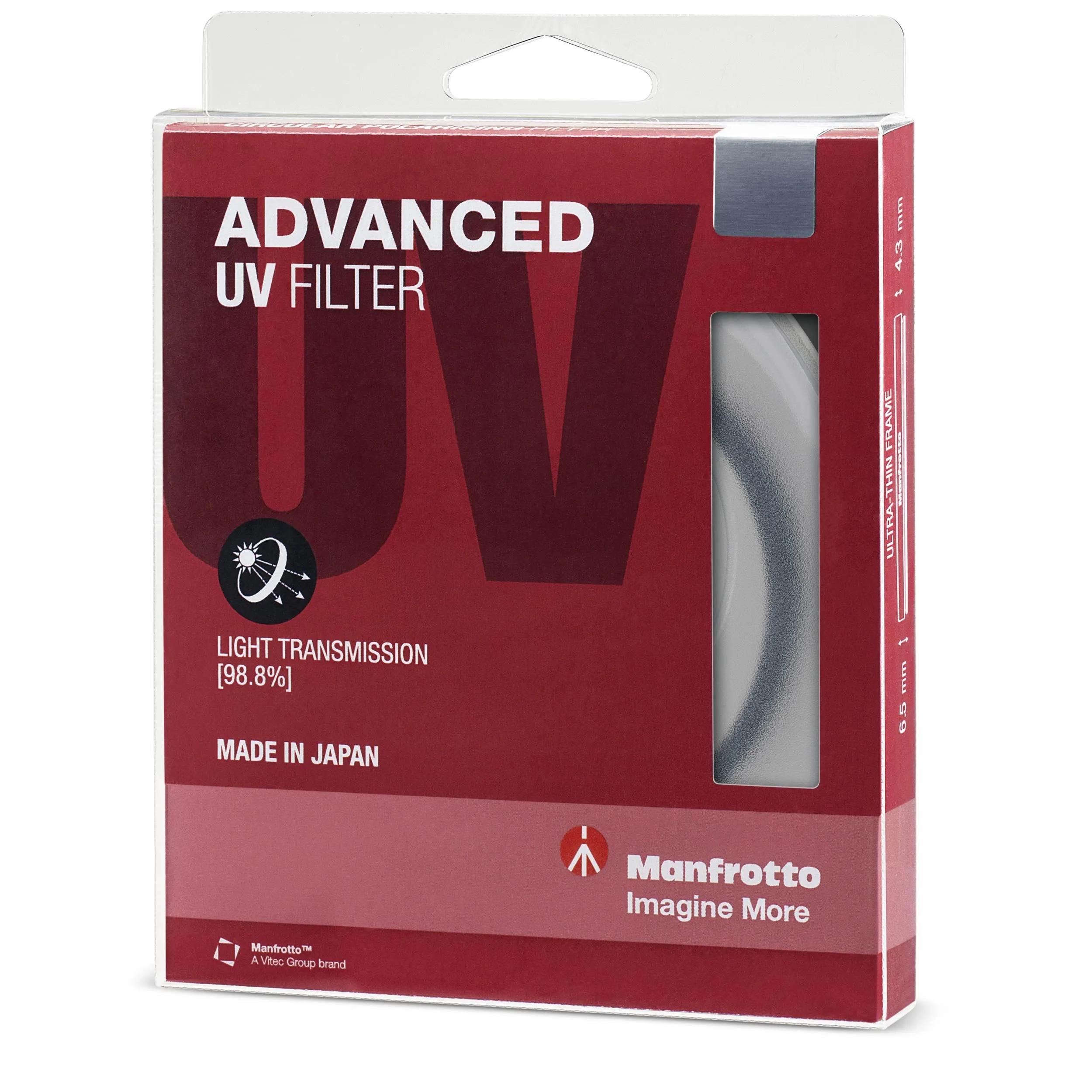 פילטר UV בקוטר 46 מ"מ Manfrotto Advanced