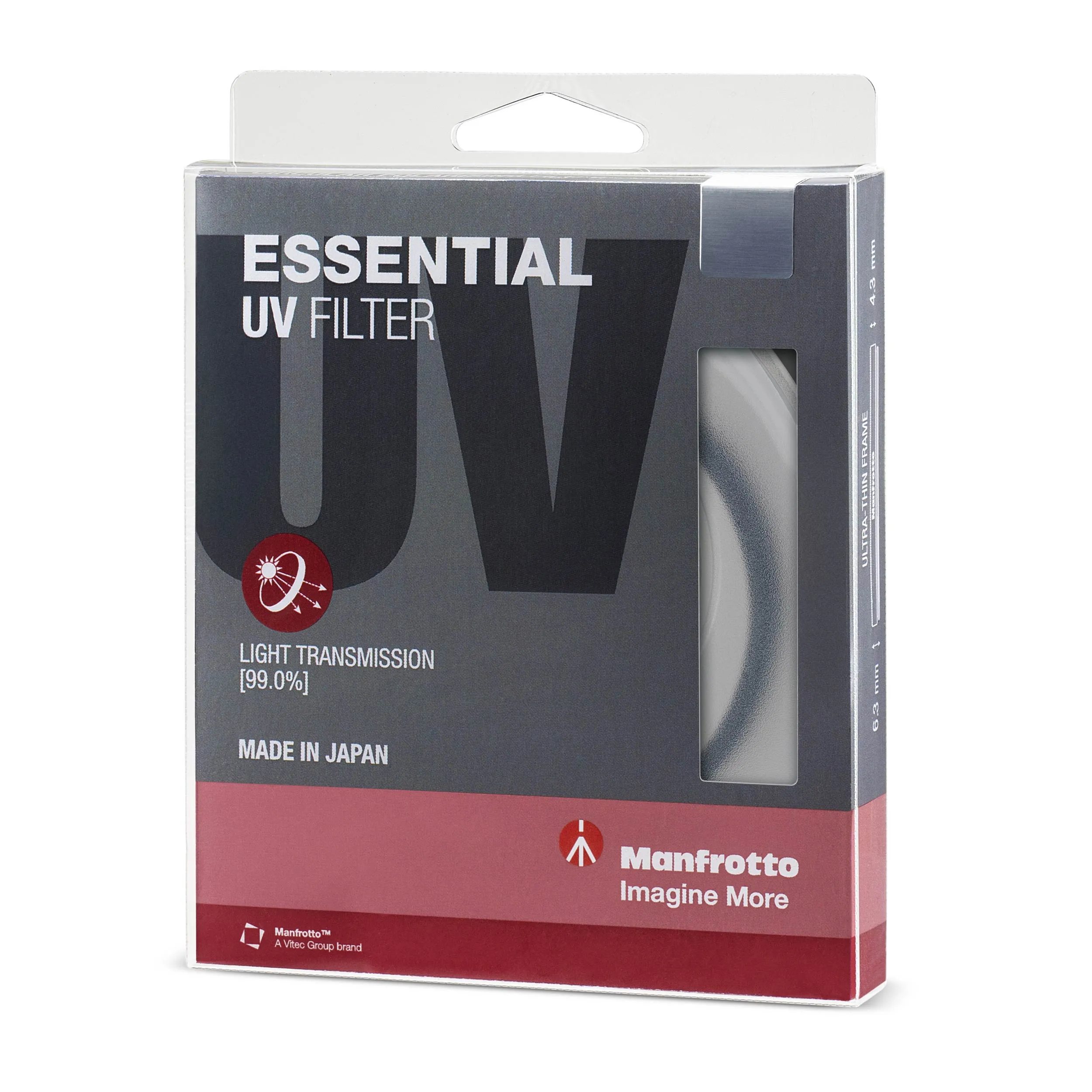 פילטר UV בקוטר 72 מ"מ Manfrotto Essential