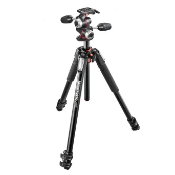 חצובה למצלמת סטילס עם ראש 3 צירים - קיט Manfrotto MK055XPRO3-3W