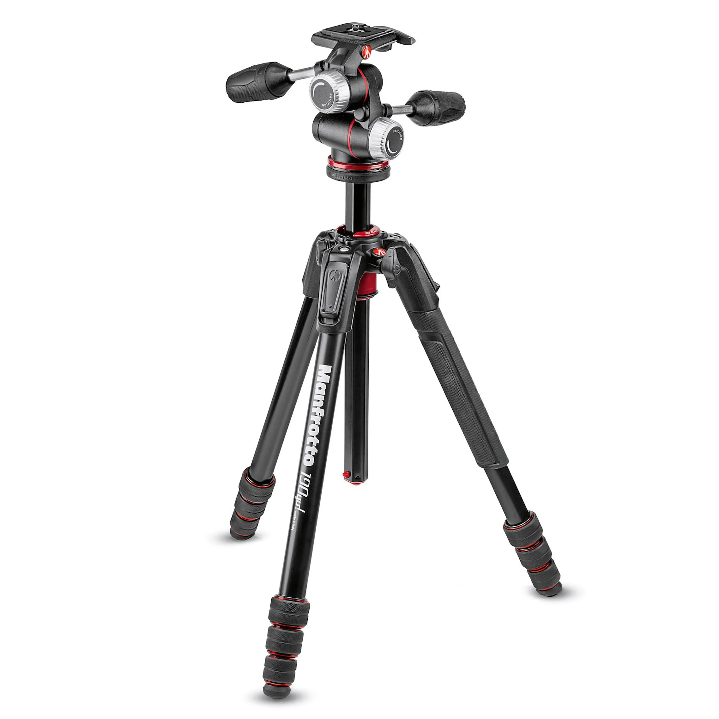 קיט חצובת סטילס עם ראש 3 צירים Manfrotto MK190GOA4-3WX