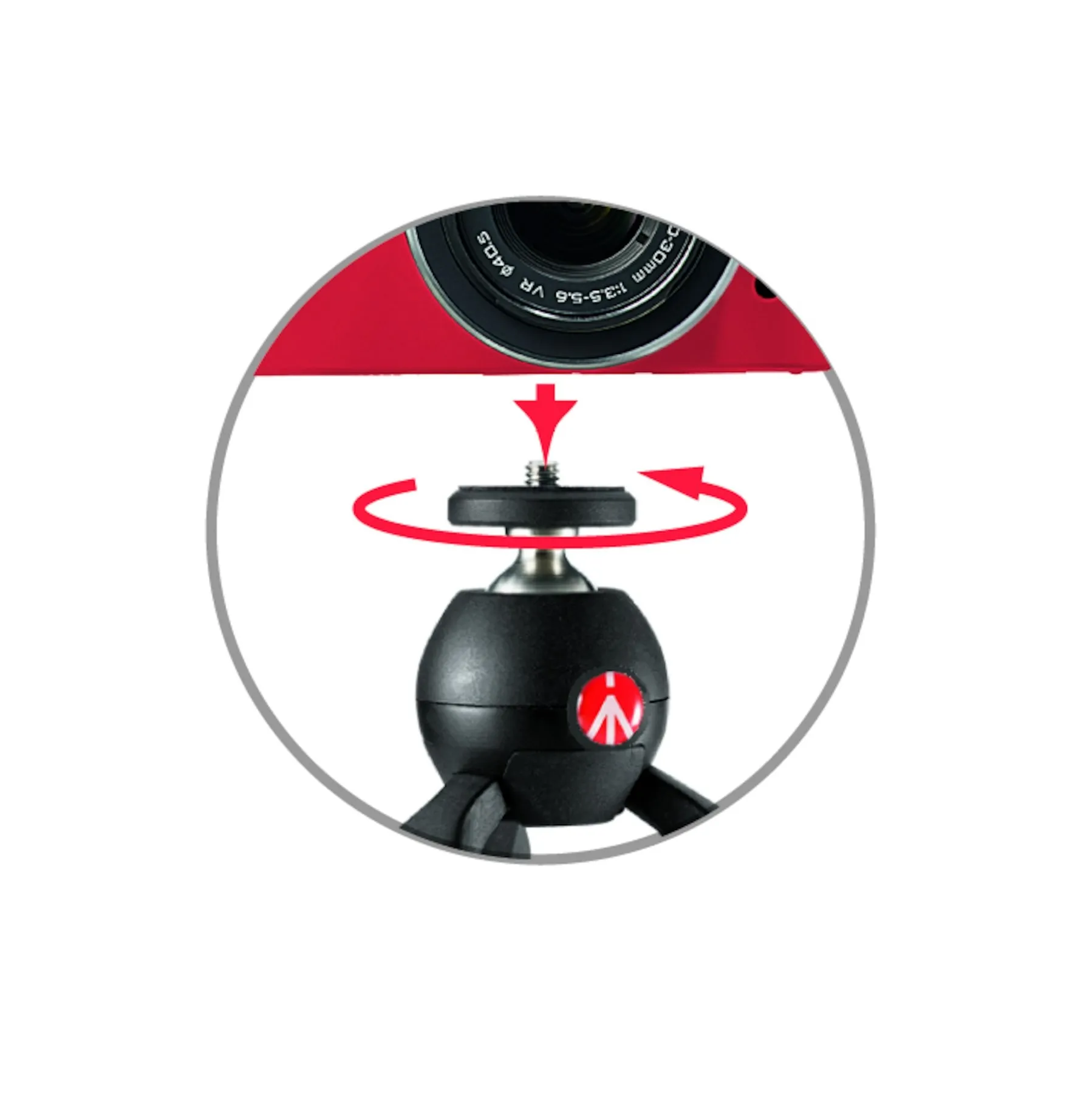 חצובה שולחנית Manfrotto PIXI בצבע שחור