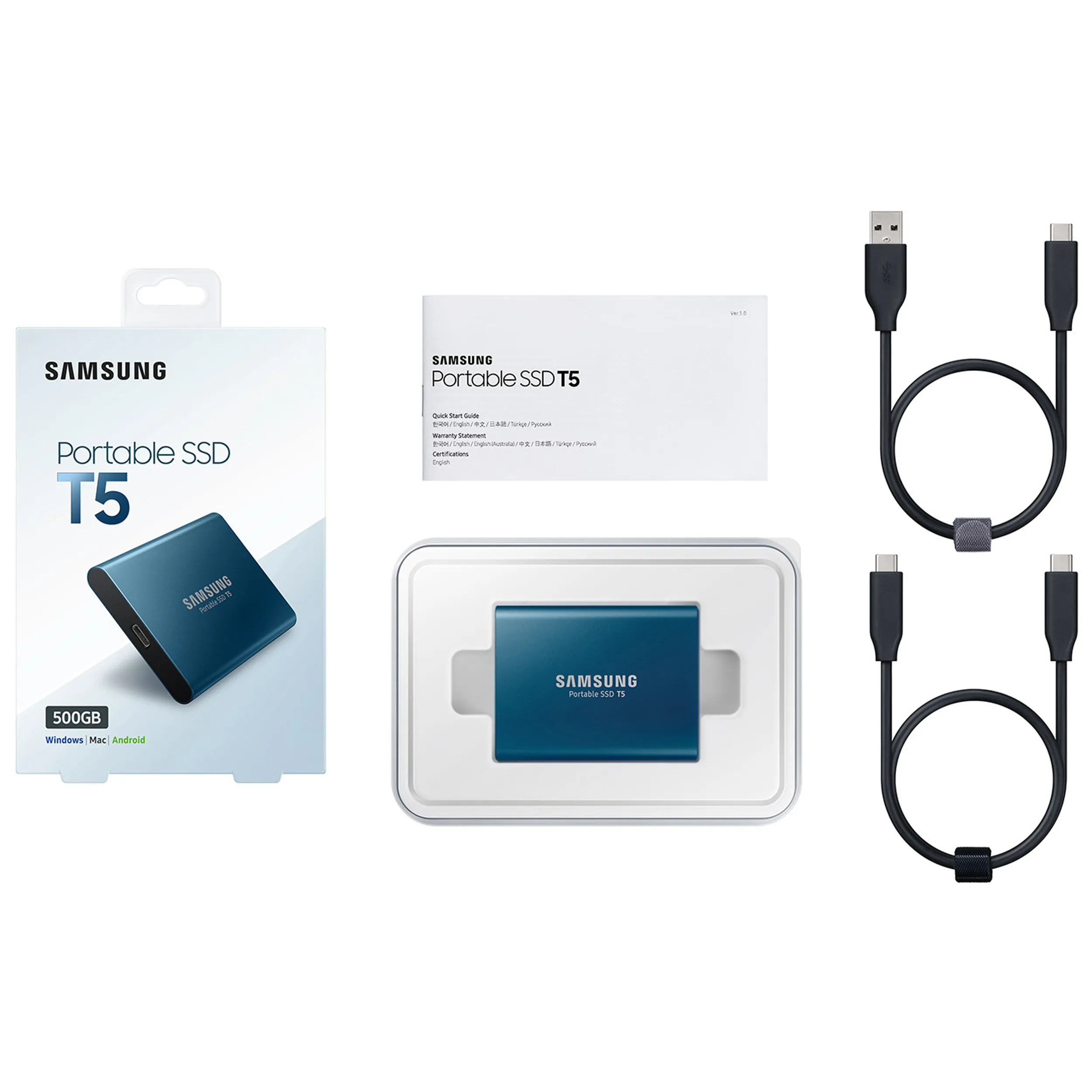 דיסק חיצוני Samsung T5 500GB SSD